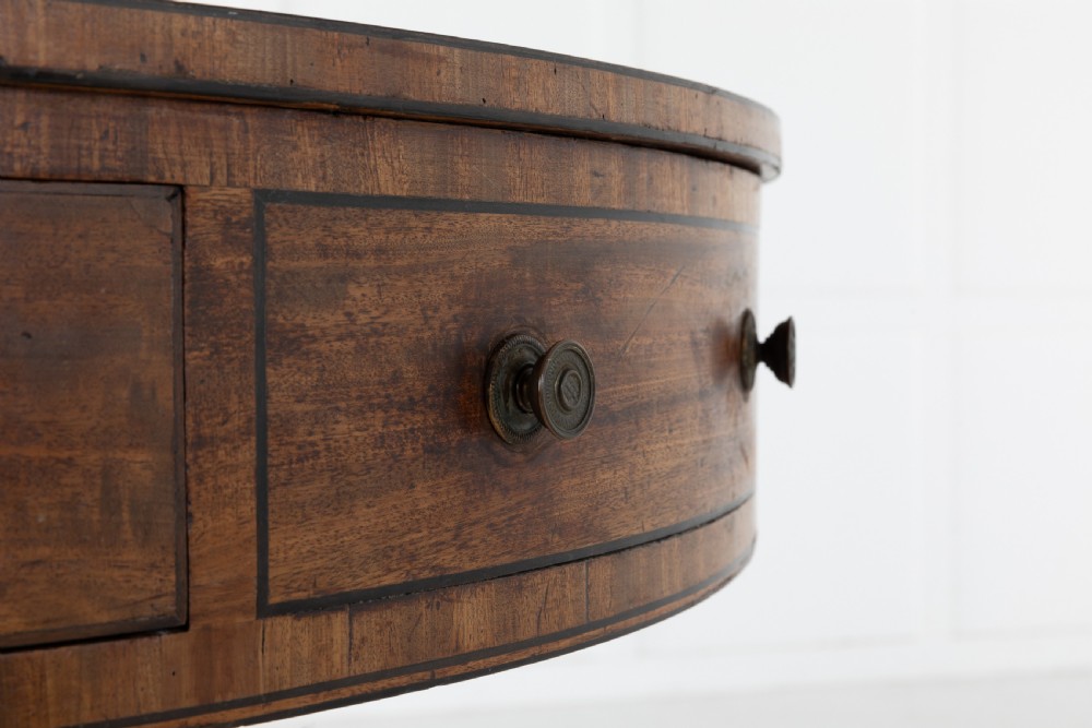 Regency Mahogany Drum Table View IV