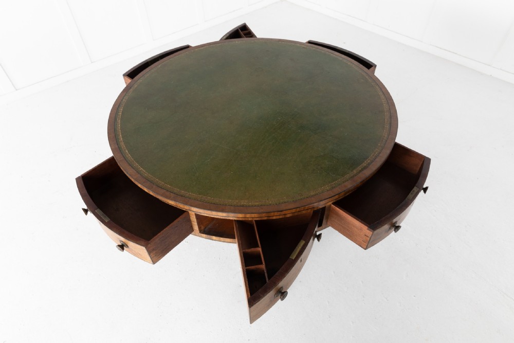 Regency Mahogany Drum Table View V