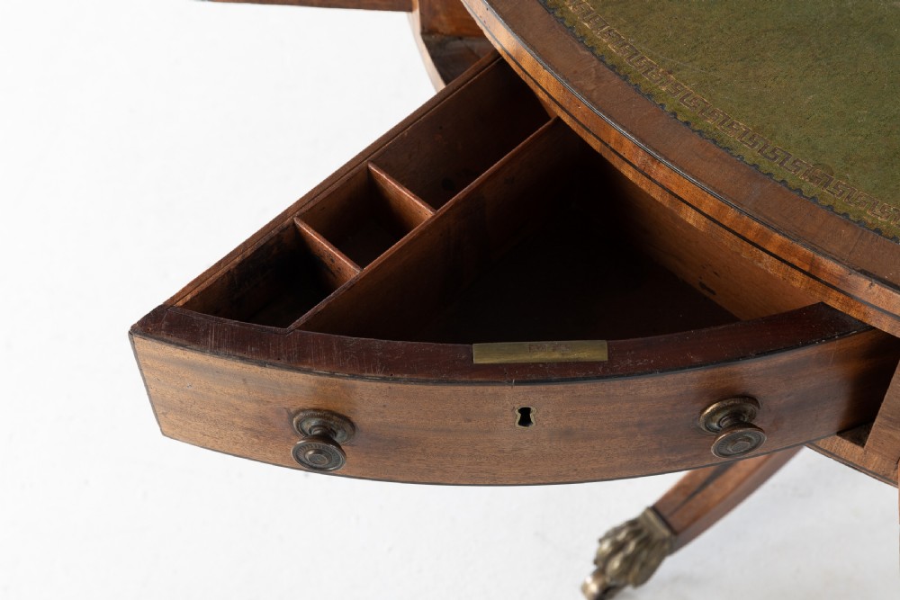 Regency Mahogany Drum Table View VI