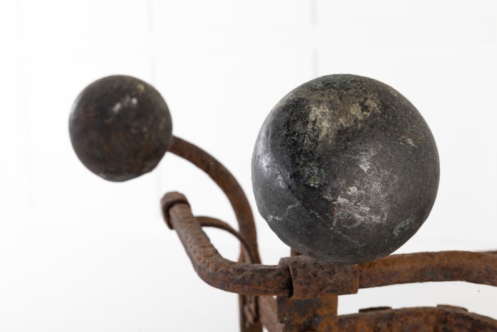 Early 18th Century Dutch Wrought Iron Fire Basket View V