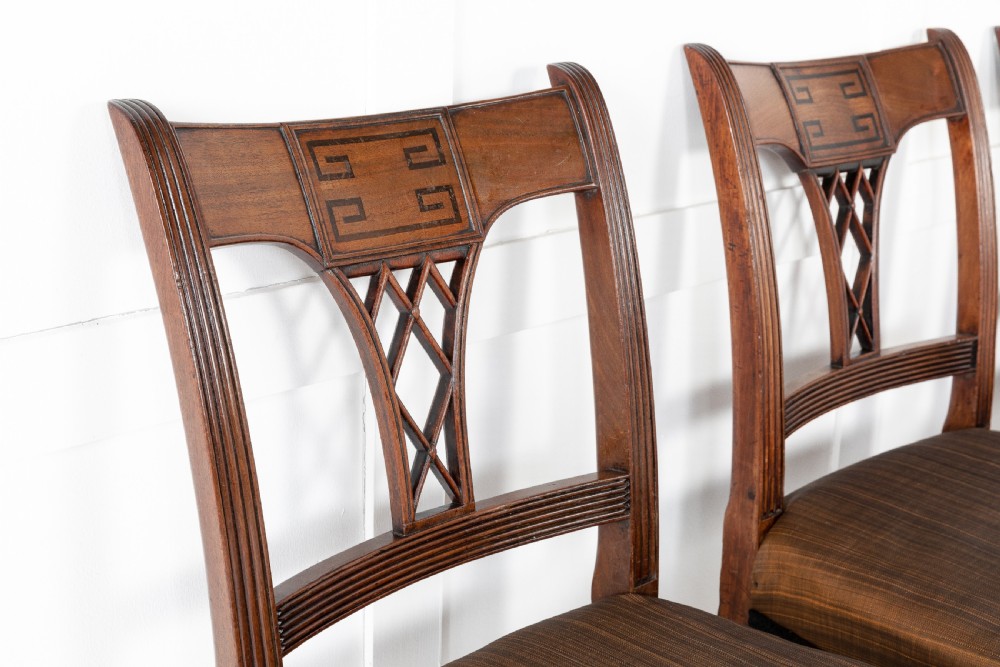 Set of Eight 19th Century Regency Mahogany Dining Chairs View IV