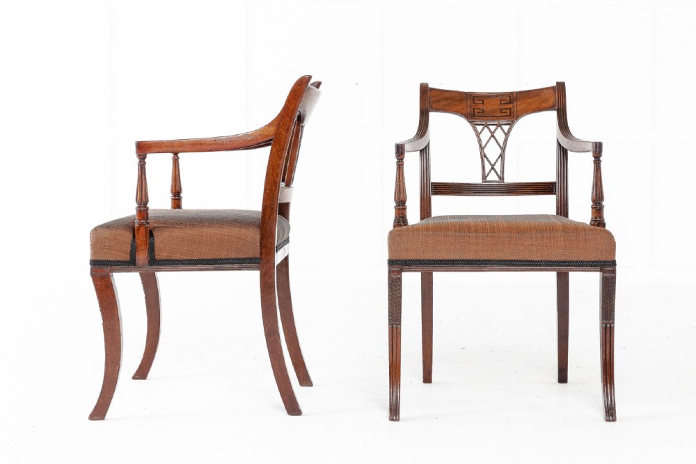 Set of Eight 19th Century Regency Mahogany Dining Chairs View VI