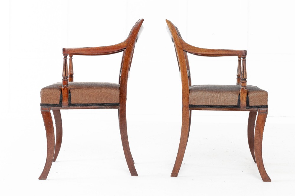 Set of Eight 19th Century Regency Mahogany Dining Chairs View VII