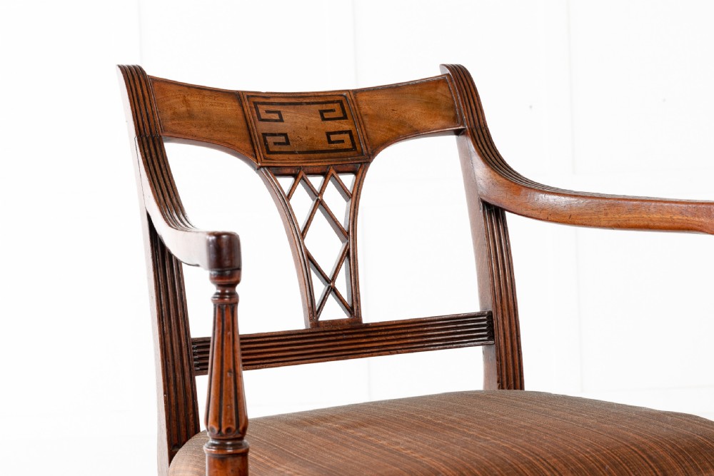 Set of Eight 19th Century Regency Mahogany Dining Chairs View IX