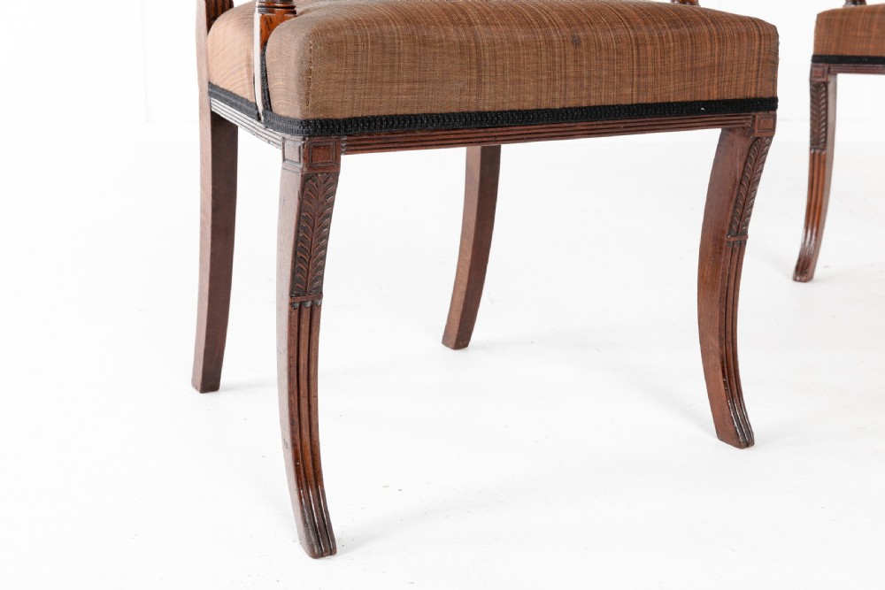 Set of Eight 19th Century Regency Mahogany Dining Chairs View X