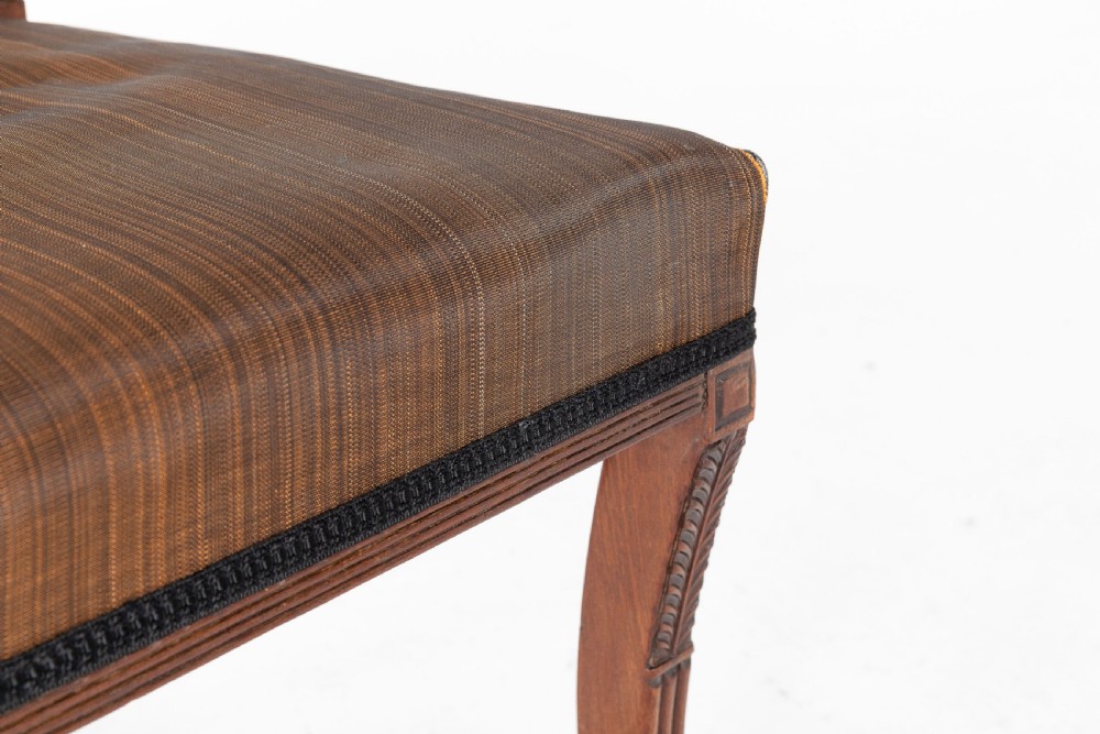 Set of Eight 19th Century Regency Mahogany Dining Chairs View XII