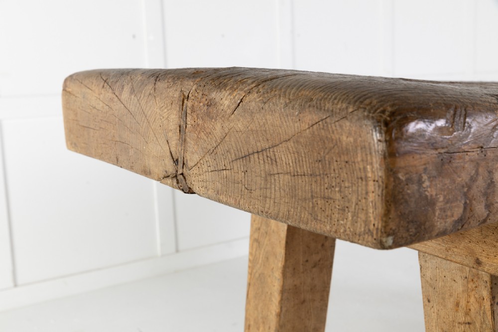 Rustic 19th Century English Chopping Block View III