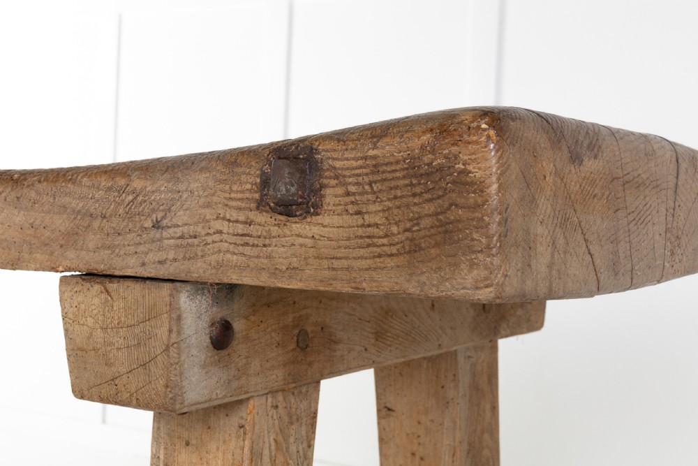 Rustic 19th Century English Chopping Block View V