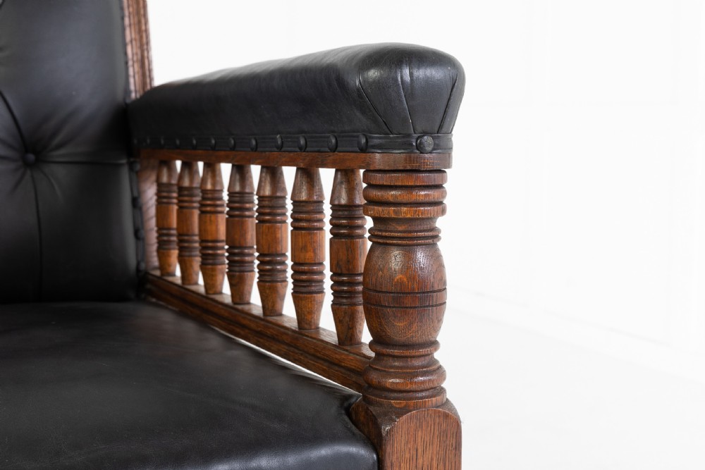 Pair of 19th Century Large Scale Oak Armchairs View IV