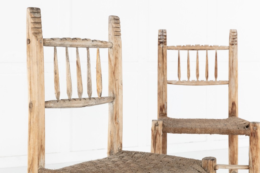 Pair of Spanish 19th Century Decorative Side Chairs View VII