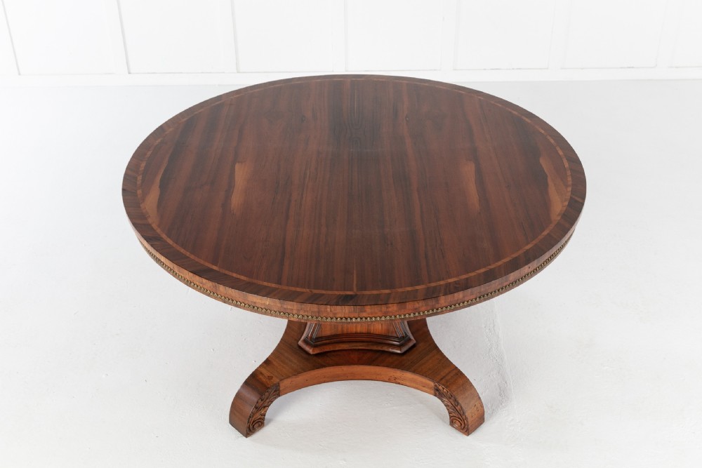 19th Century English Regency Gonçalo Alves Table View II