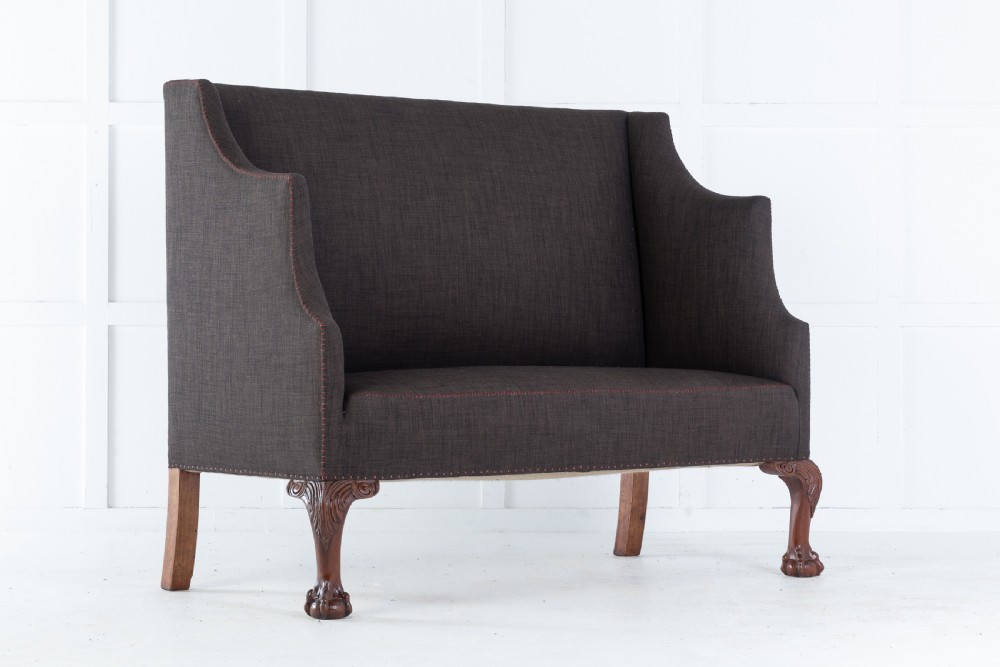 English Mahogany Ball and Claw Sofa Circa 1910