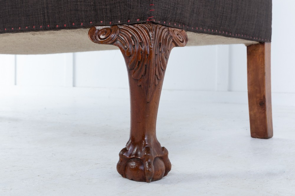 English Mahogany Ball and Claw Sofa Circa 1910 View VI