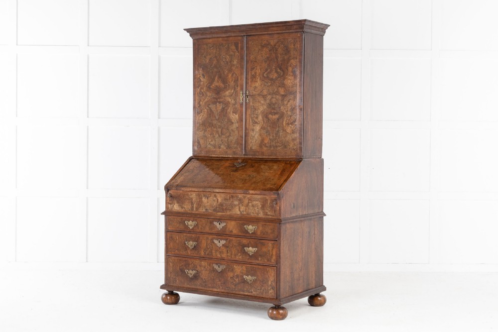 17th Century William and Mary Walnut Bureau Cabinet View III