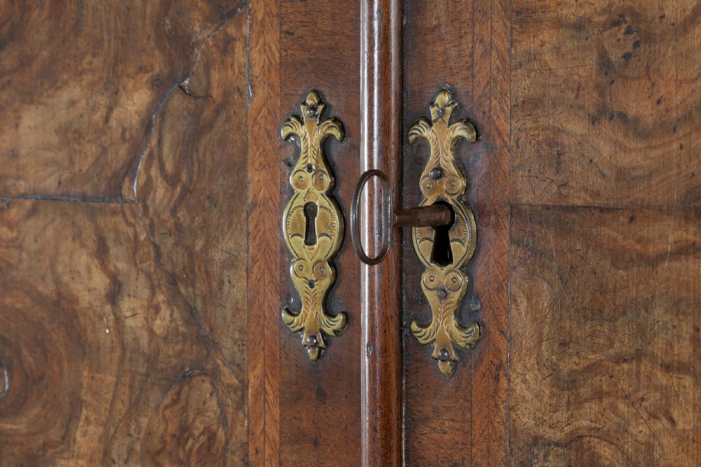 17th Century William and Mary Walnut Bureau Cabinet View IX