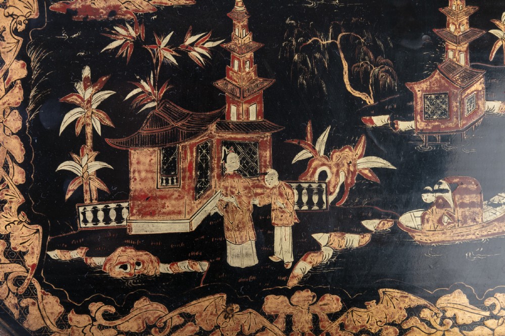 Small Chinese Export Lacquer Table View VIII