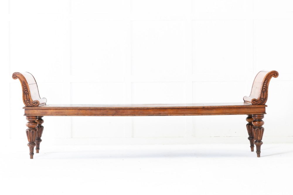 19th Century Regency Mahogany Hall Bench View III