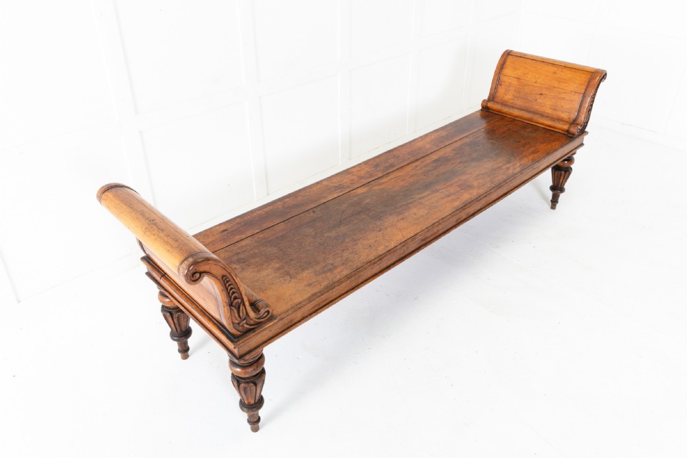 19th Century Regency Mahogany Hall Bench View VI