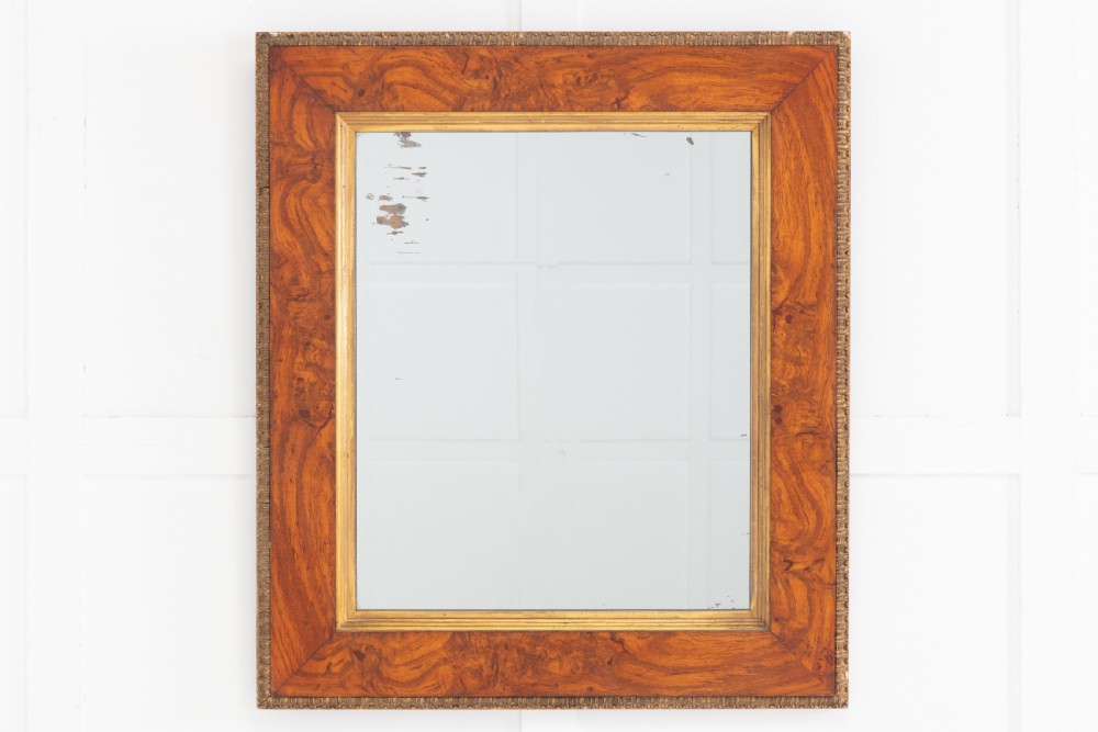 19th Century English Pollard Oak Mirror