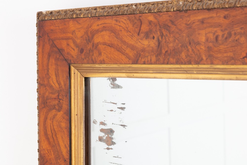 19th Century English Pollard Oak Mirror View II