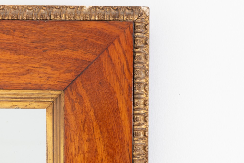 19th Century English Pollard Oak Mirror View III