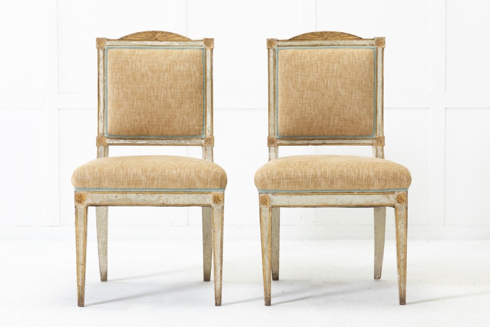 Pair of 18th Century Italian Painted Side Chairs