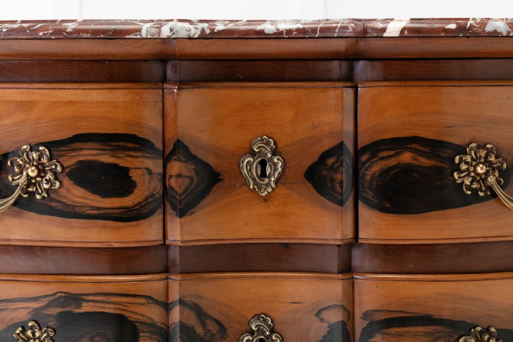 18th Century French Guaiac Wood and Walnut Commode View III
