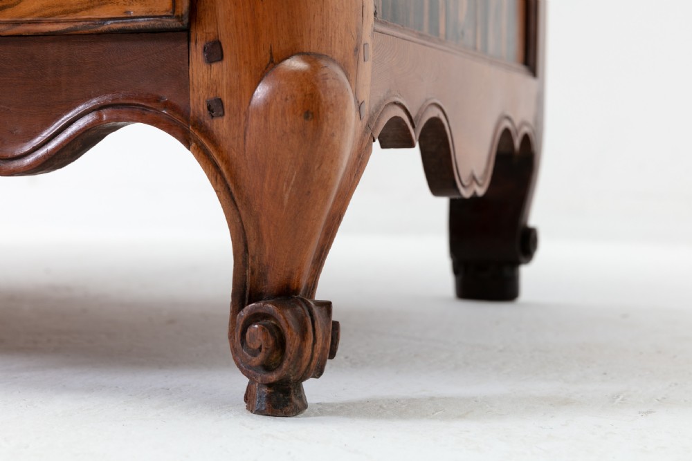 18th Century French Guaiac Wood and Walnut Commode View IX