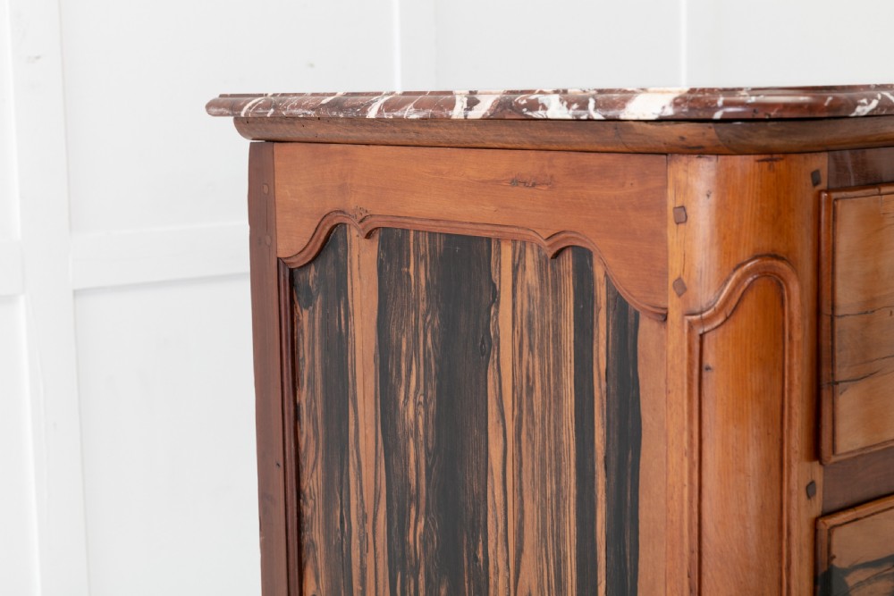 18th Century French Guaiac Wood and Walnut Commode View X