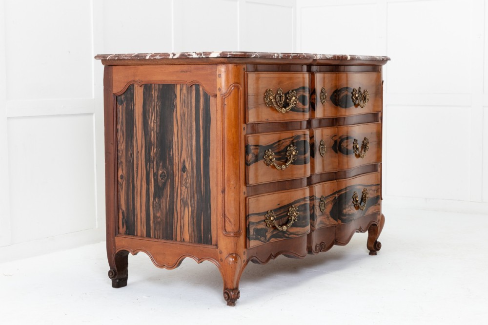 18th Century French Guaiac Wood and Walnut Commode View XI