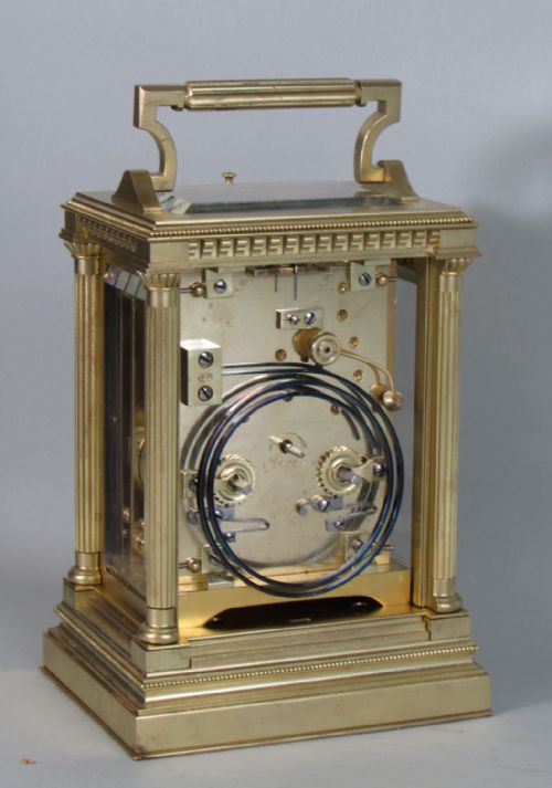 CLERKE ROYAL EXCHANGE LONDONA DELPINE CARRIAGE CLOCK WITH ENGLISH CASE - ADDITIONAL PHOTO 1