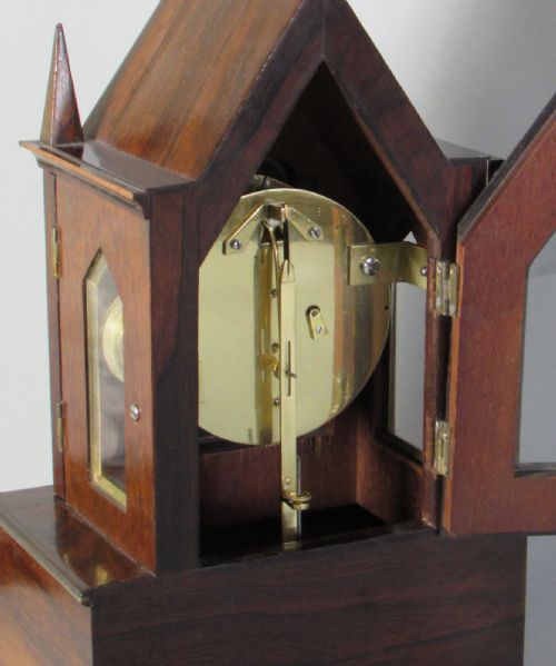 BRYSON EDINBURGH A MAHOGANY STEEPLE BRACKET CLOCK - ADDITIONAL PHOTO 1