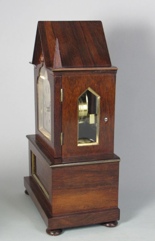 BRYSON EDINBURGH A MAHOGANY STEEPLE BRACKET CLOCK - ADDITIONAL PHOTO 3
