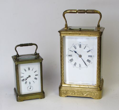 DELPINEBARROIS A GIANT ENGRAVED CARRIAGE CLOCK - ADDITIONAL PHOTO 3