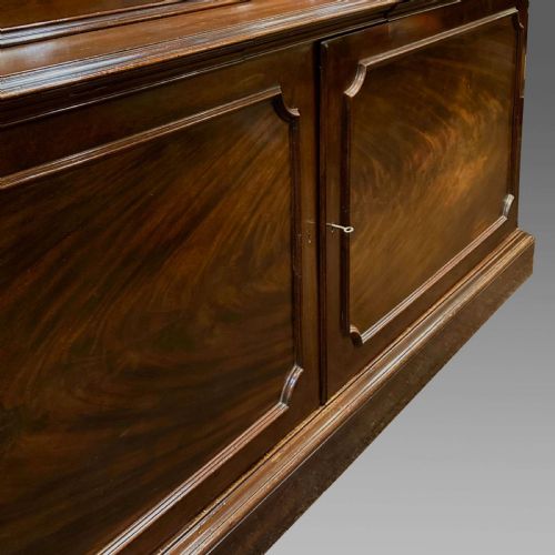 GEORGIAN MAHOGANY GLAZED BOOKCASE - ADDITIONAL PHOTO 6