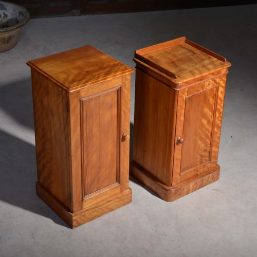 NEAR PAIR OF SATIN BIRCH BEDSIDE CABINETS - ADDITIONAL PHOTO 2