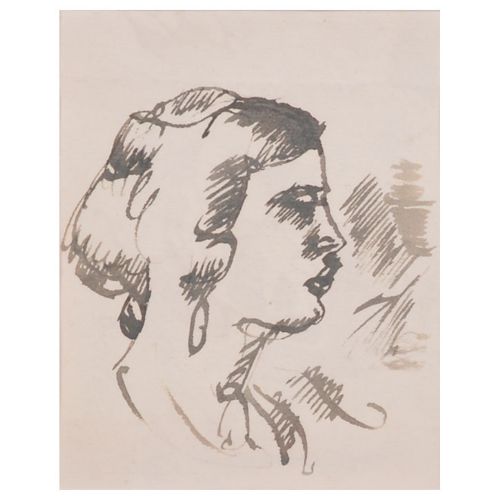 John Duncan Fergusson (1874-1961) Study of a Lady, Ink on Paper