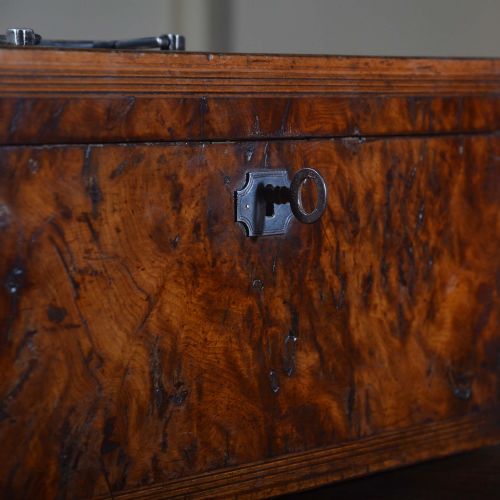 GEORGIAN YEW WOOD TEA CHEST CADDY - ADDITIONAL PHOTO 5