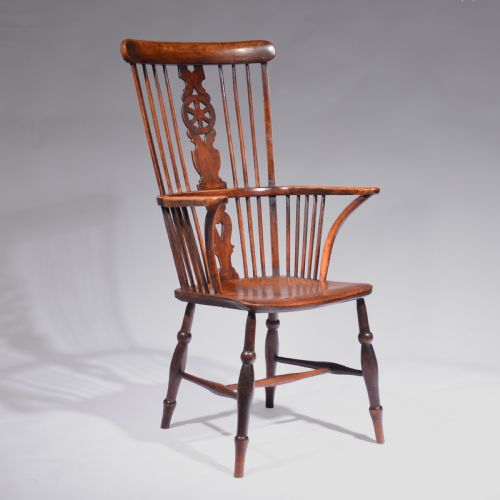 GEORGIAN HIGH STICKBACK OXFORDSHIRE WINDSOR CHAIR