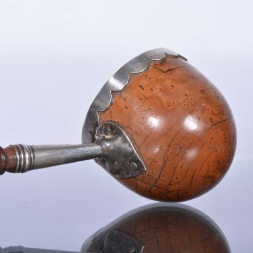 COQUILLA NUT SILVER AND TREEN TODDY OR PUNCH LADLE - ADDITIONAL PHOTO 1