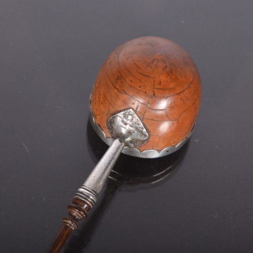COQUILLA NUT SILVER AND TREEN TODDY OR PUNCH LADLE - ADDITIONAL PHOTO 2