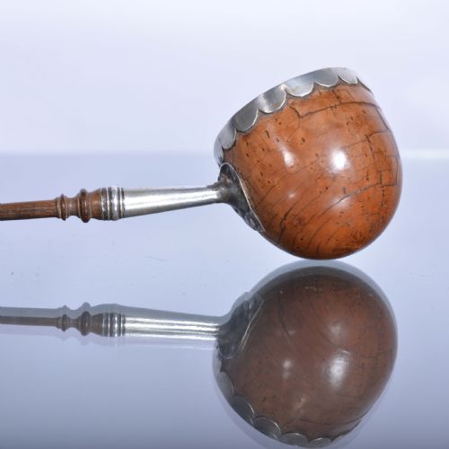 COQUILLA NUT SILVER AND TREEN TODDY OR PUNCH LADLE - ADDITIONAL PHOTO 6