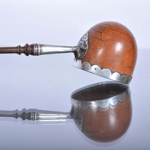 COQUILLA NUT SILVER AND TREEN TODDY OR PUNCH LADLE - ADDITIONAL PHOTO 7