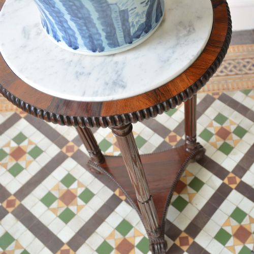 REGENCY ROSEWOOD PEDESTAL JARDINIERE STAND - ADDITIONAL PHOTO 2