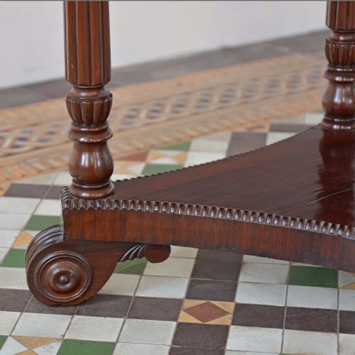 REGENCY ROSEWOOD PEDESTAL JARDINIERE STAND - ADDITIONAL PHOTO 4
