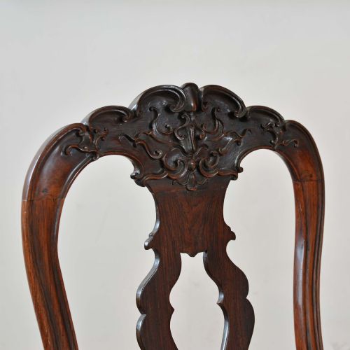 PAIR 18TH CENTURY PORTUGUESE TALLBACK ROSEWOOD SIDE CHAIRS - ADDITIONAL PHOTO 2