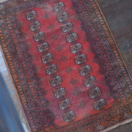 RED TEKKE TURKMEN CARPET - ADDITIONAL PHOTO 2