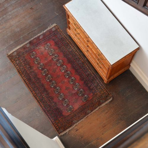 RED TEKKE TURKMEN CARPET - ADDITIONAL PHOTO 3
