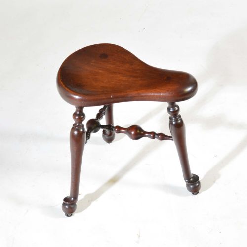 JAMES SHOOLBRED WALNUT COCKFIGHTING STOOL - ADDITIONAL PHOTO 1