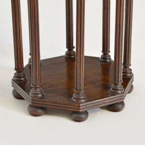 A MATCHED PAIR OF REGENCY OCTAGONAL OAK WHATNOT OR ETAGERE - ADDITIONAL PHOTO 7